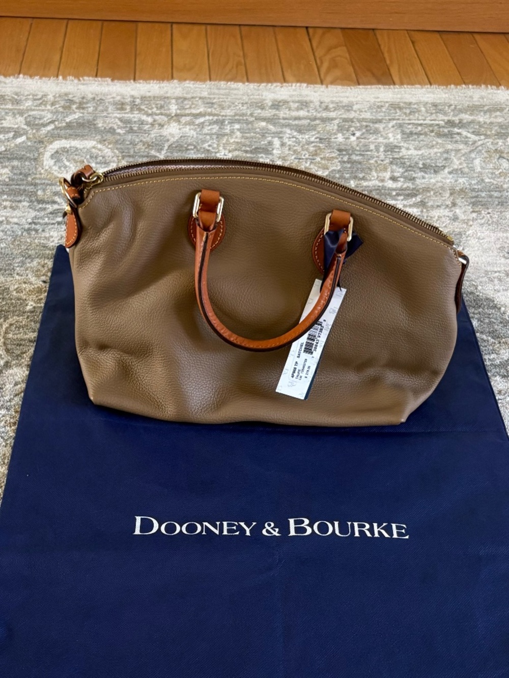 Dooney & Bourke Taupe Satchel Bag - Picture 3 of 7